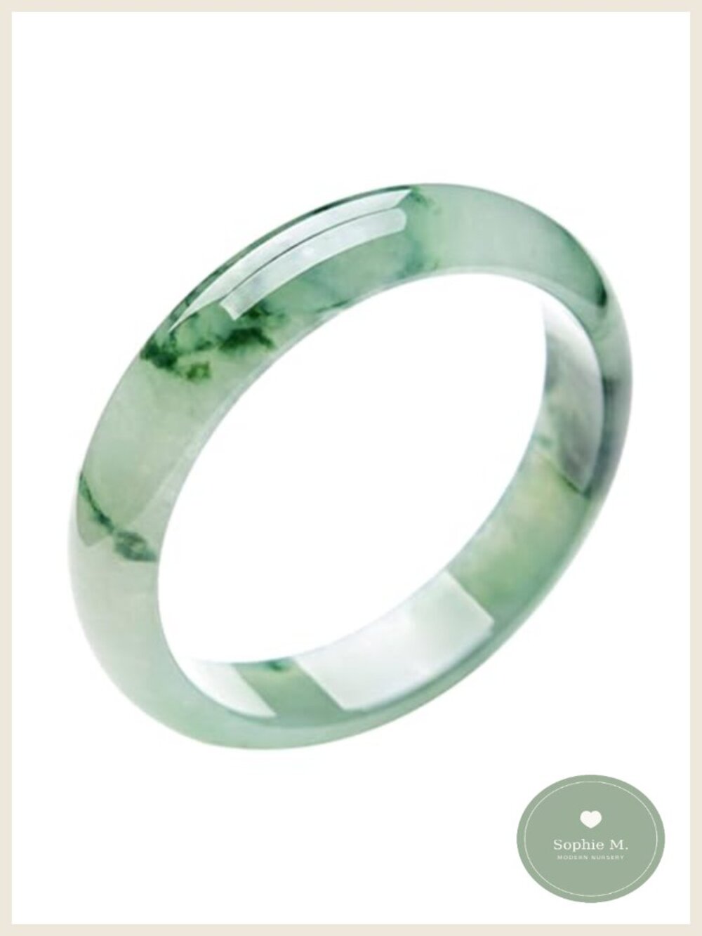 Genuine Jade Bangle Bracelet Feng Shui Lucky Yoga Meditation Gift